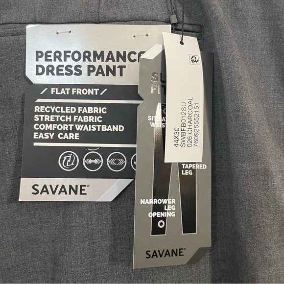 NWT Savane Men’s Performance Dress Pant | Size: 44 - Picture 5 of 5